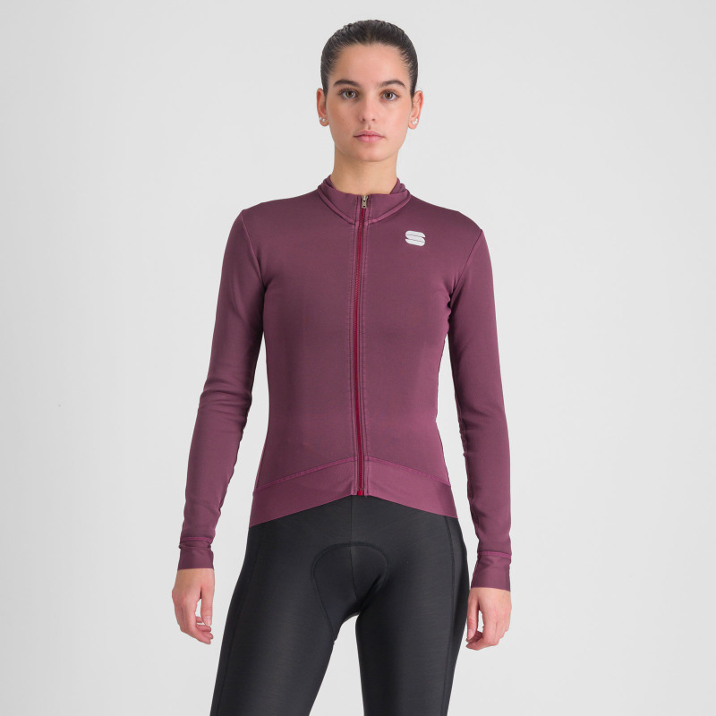 Zimní cyklistický dres dámský Sportful Monocrome Thermal fialový
