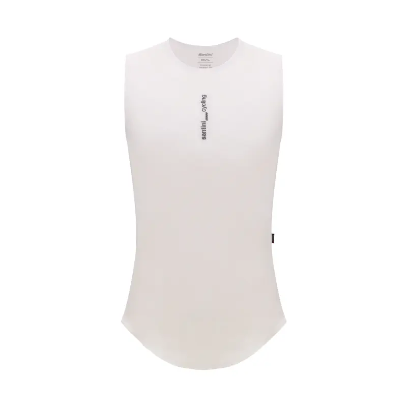 Funkčné tričko bez rukávov SANTINI Delta White - XS