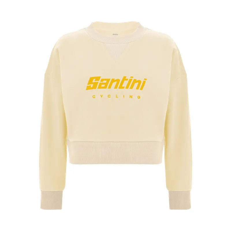 Krátká dámská mikina SANTINI Brand Cream