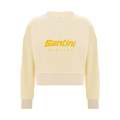 Krátká dámská mikina SANTINI Brand Cream
