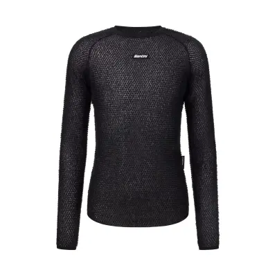 Funkční triko s dlouhým rukávem SANTINI Alpha Black - /S