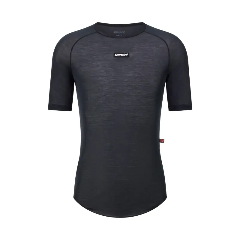 Unisex funkční tričko SANTINI Dry Black - XS/XXS