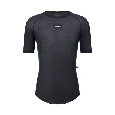 Unisex funkční tričko SANTINI Dry Black - XS/XXS