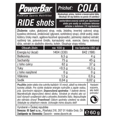 PowerBar EnergizeSportShots 60g Cola+kofeín