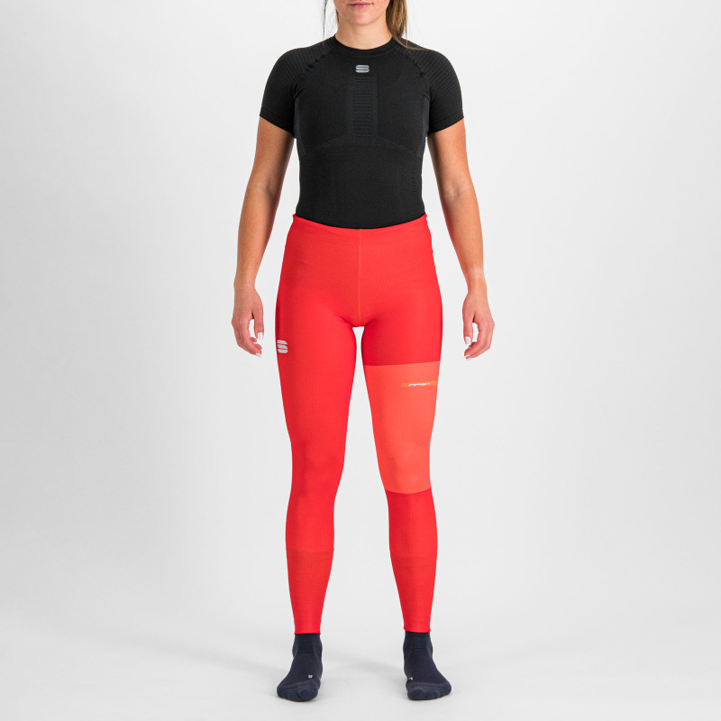 Elasťáky na bežky Sportful Apex dámske červené/oranžové