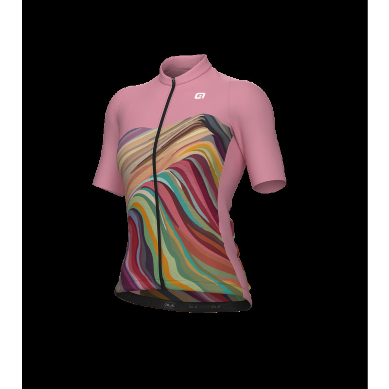 Letní cyklistický dres Alé Cycling PR-E Rainbow dámský růžový