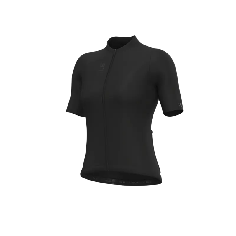 Letný cyklistický dres dámsky ALÉ COLOR BLOCK PRAGMA čierny
