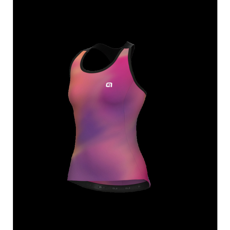 Letní cyklistický dres bez rukávů Alé Cycling Aurora Pragma dámský růžový