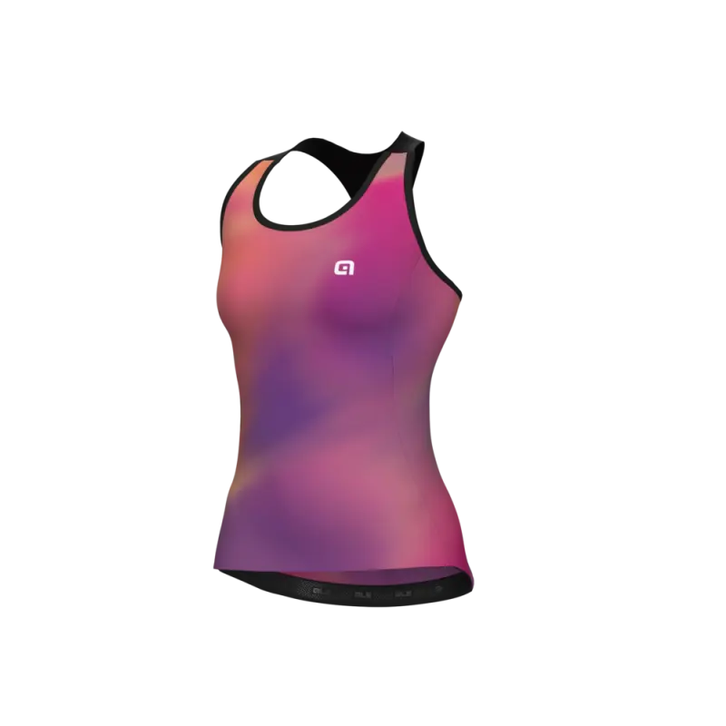 Letní cyklistický dres bez rukávů Alé Cycling Aurora Pragma dámský růžový