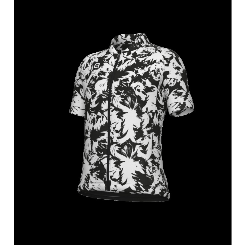 Letní cyklistický dres Alé Cycling Essenza Kid dětský černý/bílý