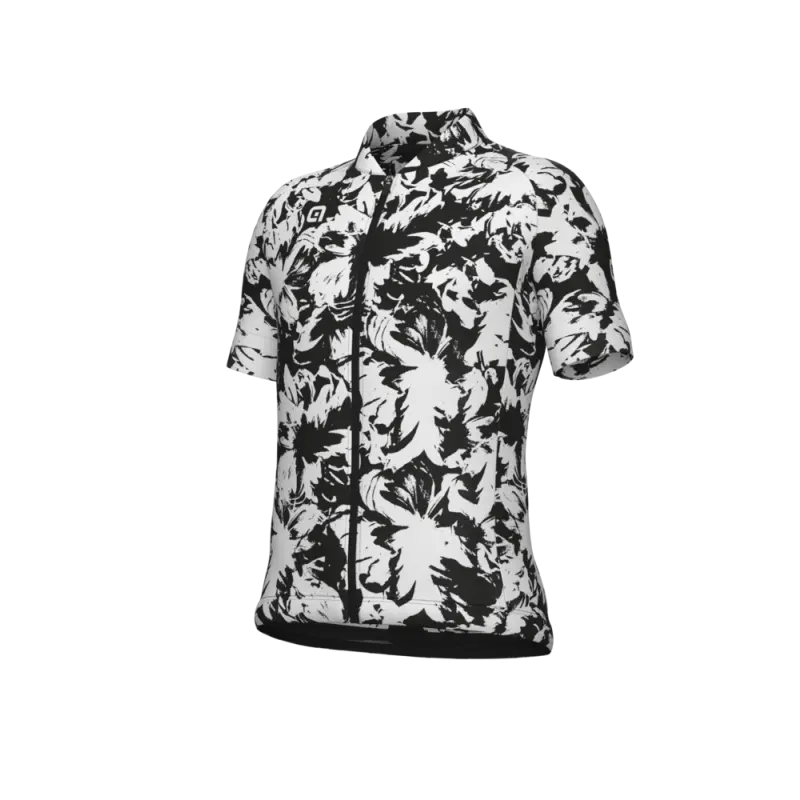 Letní cyklistický dres Alé Cycling Essenza Kid dětský černý/bílý