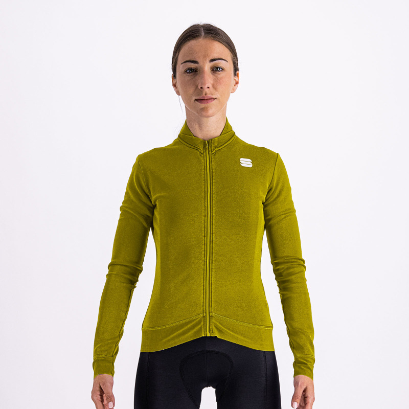 Zimný cyklistický dres dámsky Sportful Monocrom Thermal zelený