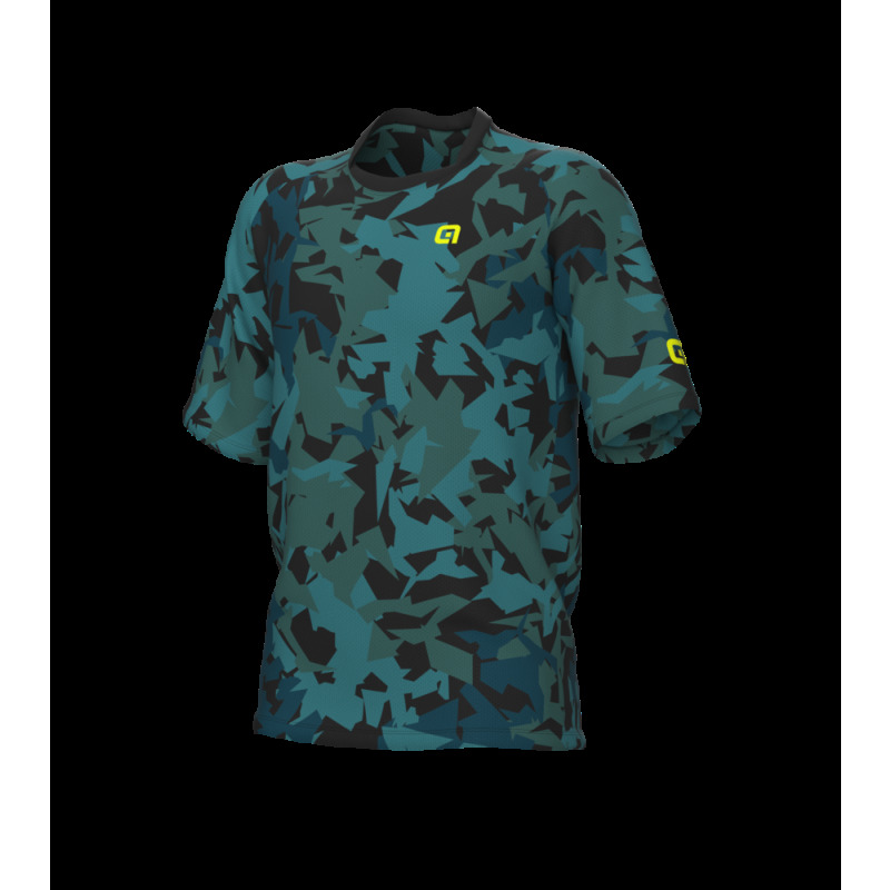 Letný cyklistický MTB dres pánsky Alé Cycling Corner Off Road čierny/zelený