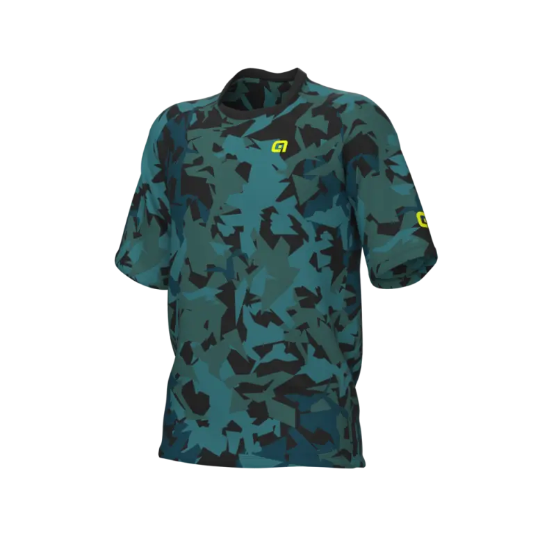 Letný cyklistický MTB dres pánsky Alé Cycling Corner Off Road čierny/zelený