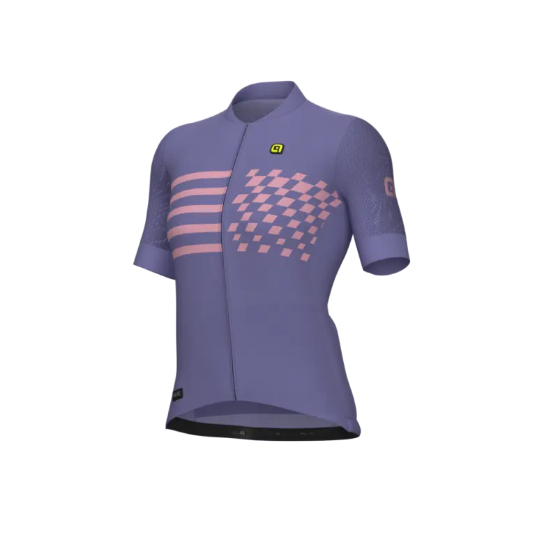 Letný cyklistický dámsky dres Alé Cycling Play PR-E fialový
