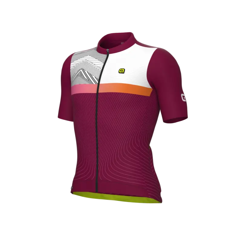 Letní cyklistický dres pánský ALÉ ZIG ZAG PR-S fialový 