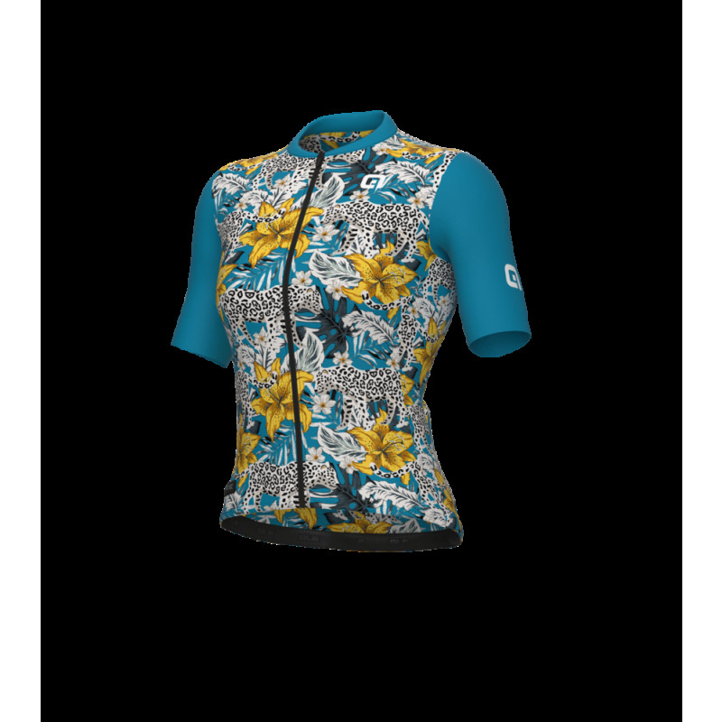 Letný cyklistický dámsky dres Alé Cycling PR-E Hibiscus modrý