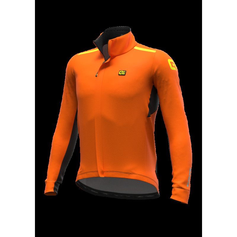 Zimná cyklistická bunda pánska Alé Cycling Klimatik K-Tornado 2.0 oranžová