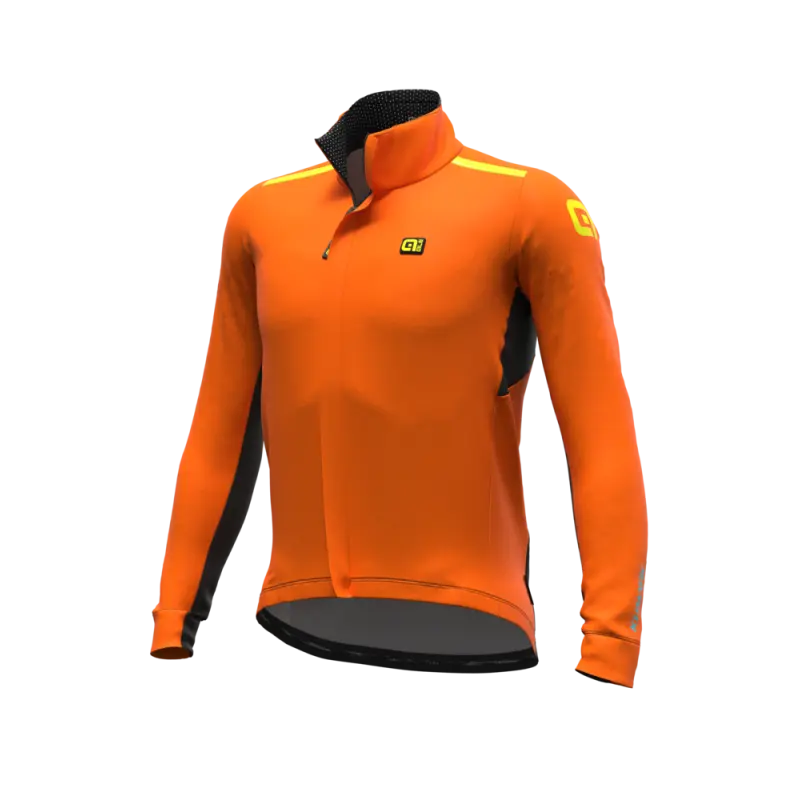Zimná cyklistická bunda pánska Alé Cycling Klimatik K-Tornado 2.0 oranžová