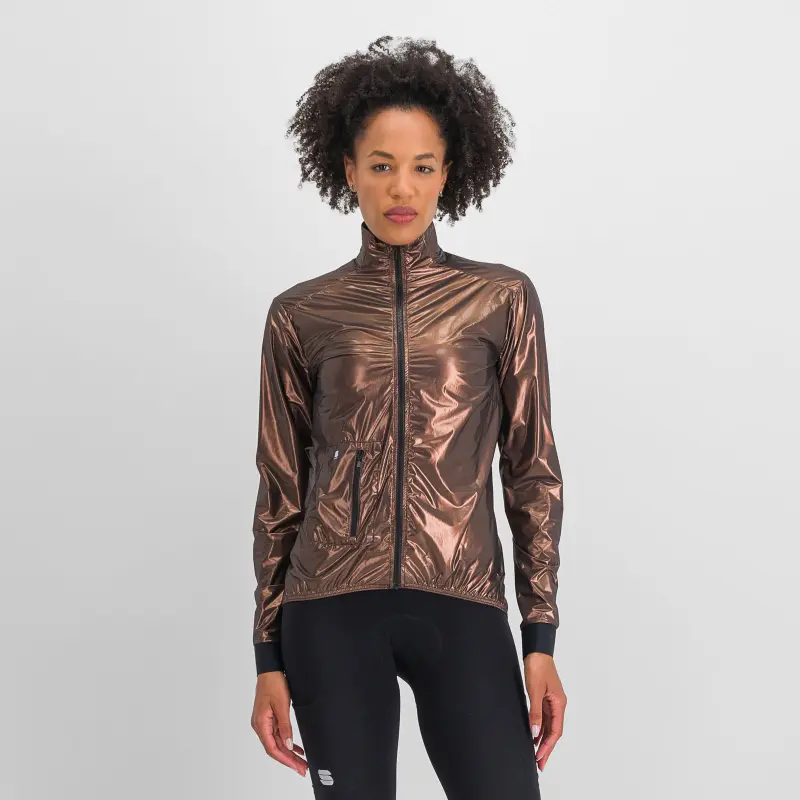 Vetruodolná cyklistická bunda dámska Sportful Giara bronzová