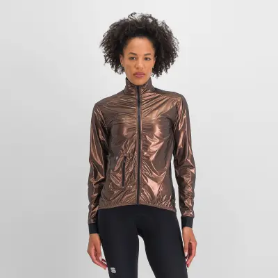 Sportful GIARA dámska zbaliteľná bunda metal bronze