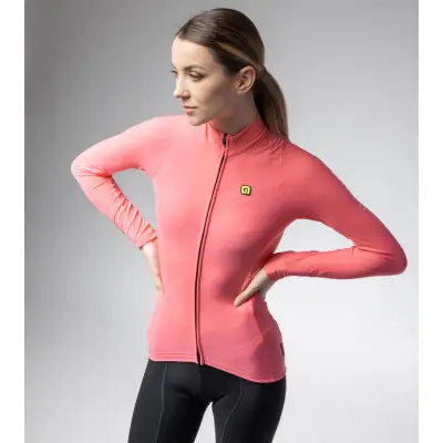 Zateplený cyklistický dres ALÉ dámský WARM RACE R-EV1   