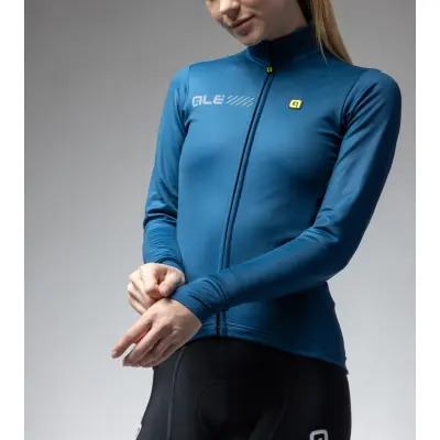 Zateplený cyklistický dres ALÉ dámský SOLID FONDO 2.0