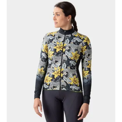 Zateplený cyklistický dres ALÉ dámský HIBISCUS PR-R