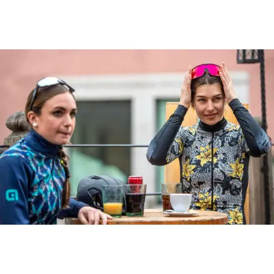 Zateplený cyklistický dres ALÉ dámský HIBISCUS PR-R