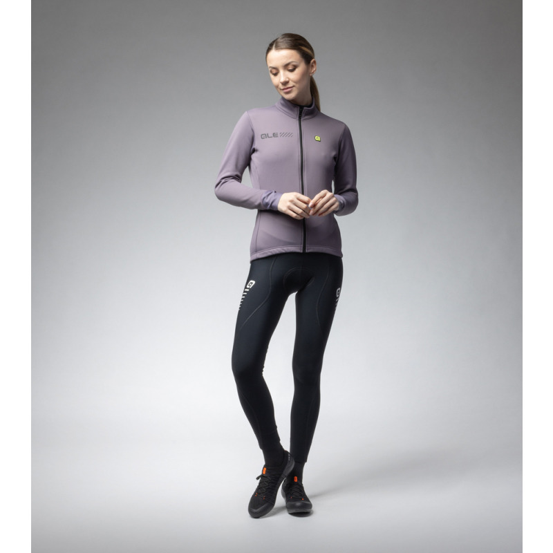 Zimní cyklistická bunda dámská Alé Cycling Fondo Plus Pragma hnědá