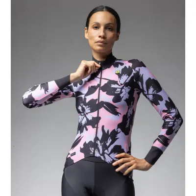 Zateplený cyklistický dres ALÉ dámský PR-E FLOWER