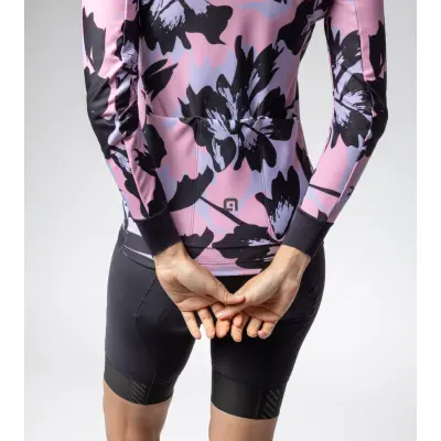 Zateplený cyklistický dres ALÉ dámský PR-E FLOWER