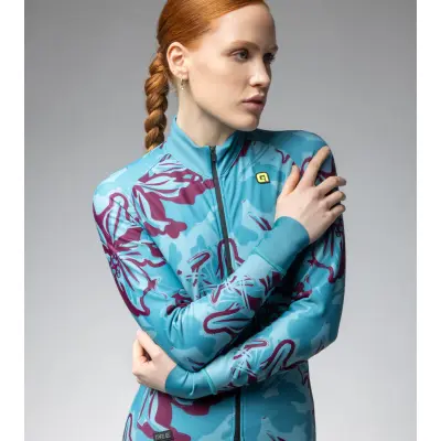 Zateplený cyklistický dres ALÉ dámský PR-E FLOWER