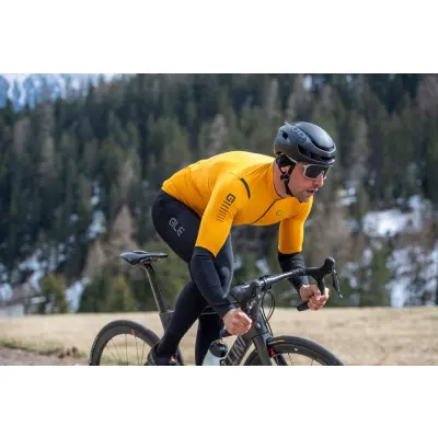 Zateplený cyklistický dres ALÉ pánský WARM RACE 2.0 R-EV1   