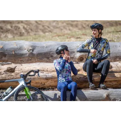 Zateplený cyklistický dres ALÉ dámský HIBISCUS PR-R