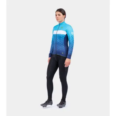 Zateplený cyklistický dres ALÉ dámský PR-R STARS