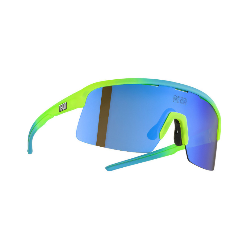 Cyklistické okuliare Neon Arrow 2.0 zelené/modré, Mirror blue cat. 3