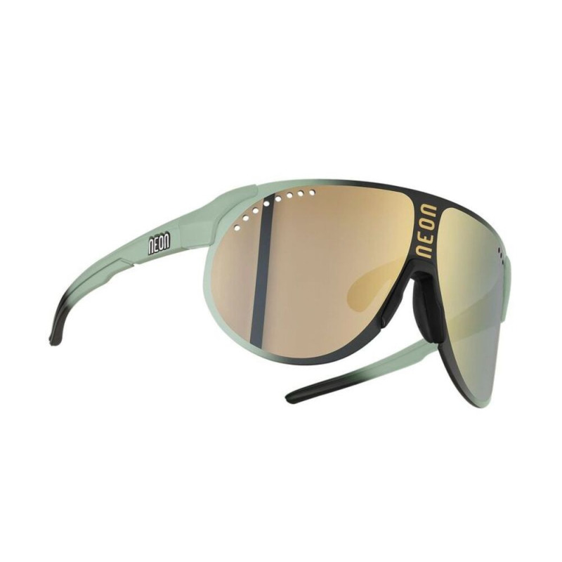 Cyklistické okuliare Neon Optic Titan Black Matt/green , MIRROR BRONZE CAT 3