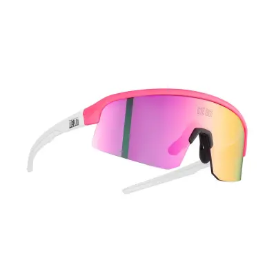 Brýle VIPER, rámeček WHITE PINK, skla MIRROR VIOLET CAT 3, velikost XS