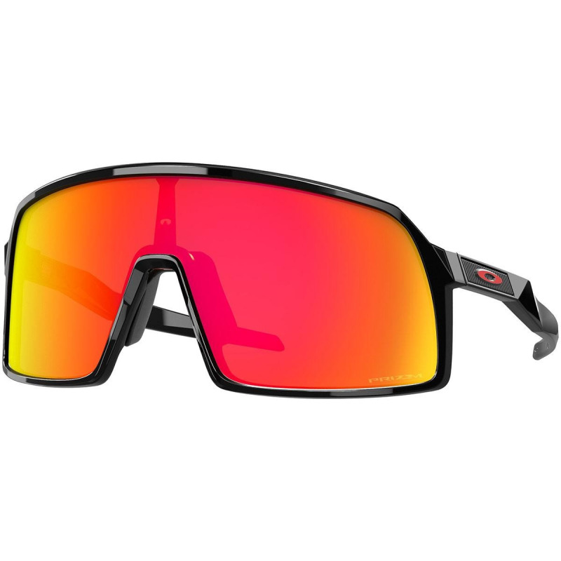 Cyklistické okuliare Oakley Sutro S polished Black Prizm Ruby čierne/oranžové