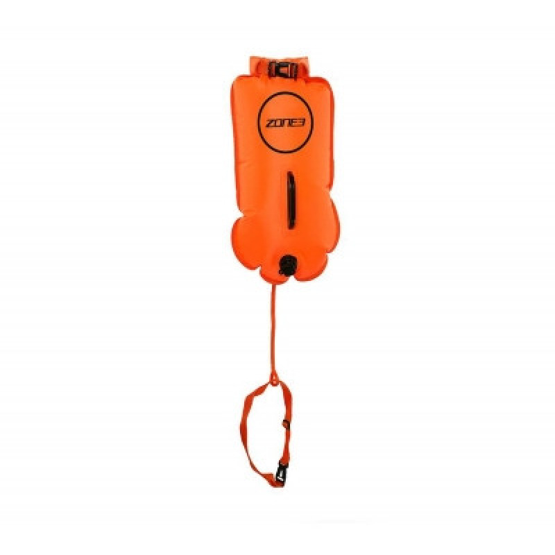 Plavecká bója ZONE 3 Recycled 28L Safety Buoy/Dry Bag / Hi-Vis Orange / 28L