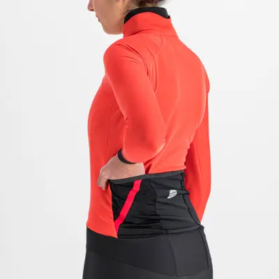Sportful FIANDRE PRO dámska bunda červený grepfruit