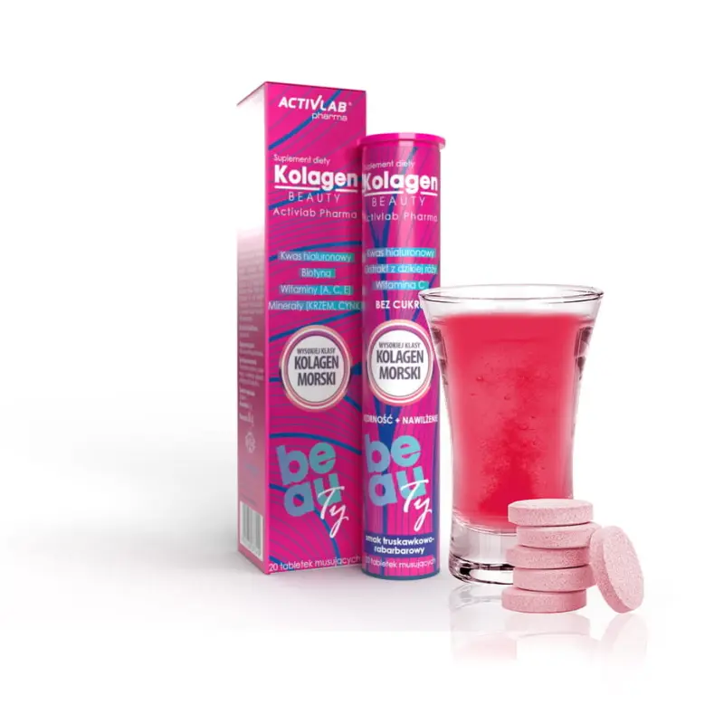 Výživový doplnok ActivLab Collagen Beauty jahoda 20 tabliet