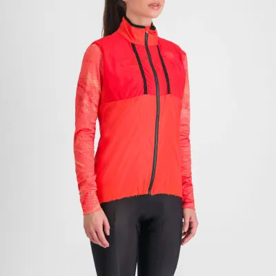 Sportful GIARA LAYER dámska vesta červený grepfruit