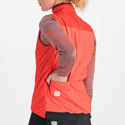 Sportful GIARA LAYER dámska vesta červený grepfruit