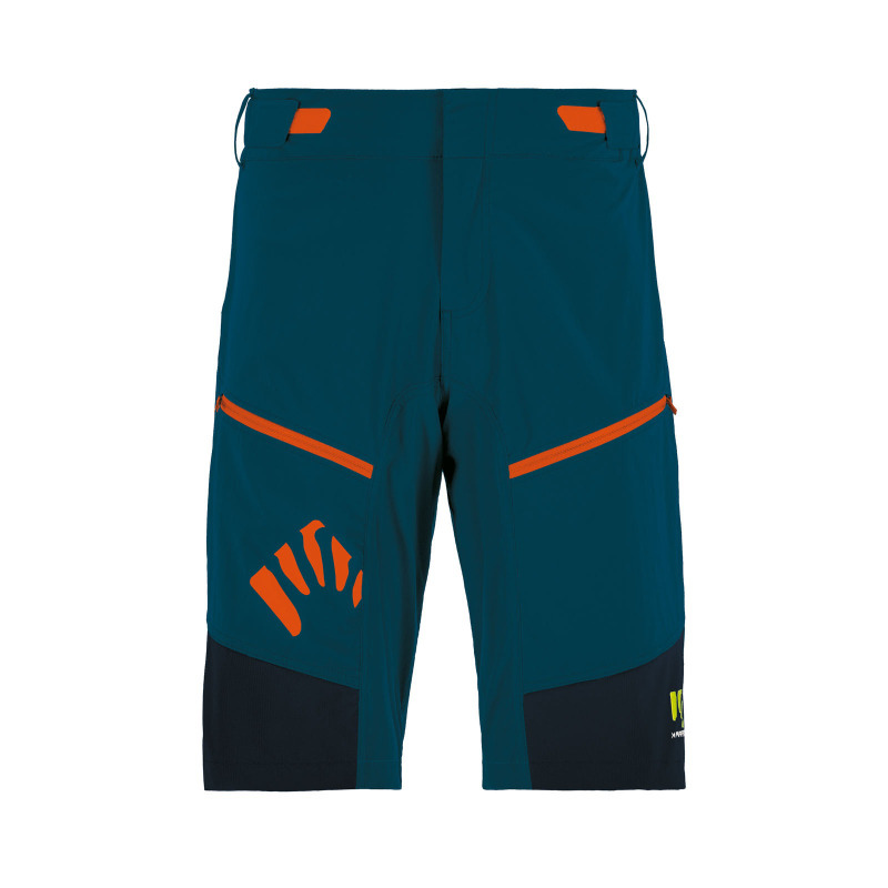 Outdoorové MTB kalhoty pánské Karpos Rapid Baggy modré/tmavě modré/oranžové