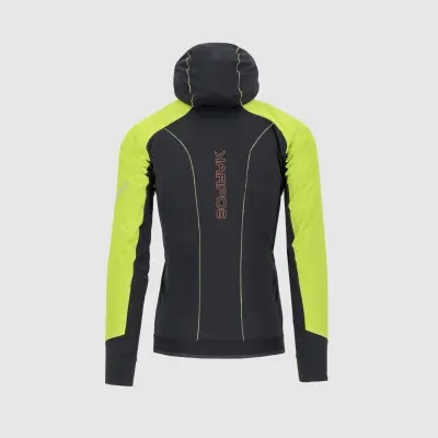 Zateplená outdoorová bunda pánska Karpos Lavaredo Winter limetková/čierna