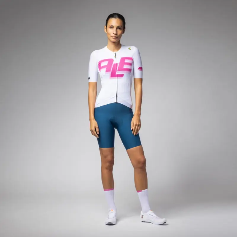 Letní cyklistický dres dámský Alé Cycling Sauvage PR-E bílý