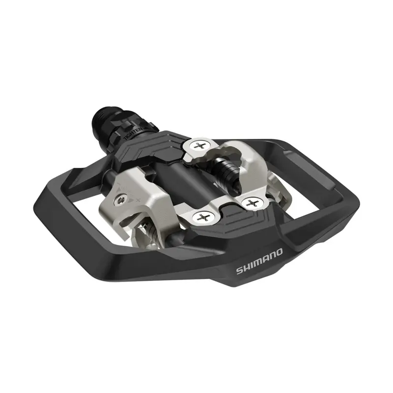 Nášlapné MTB pedále Shimano ME700 SPD s klietkou a zarážkami SM-SH51 čierne
