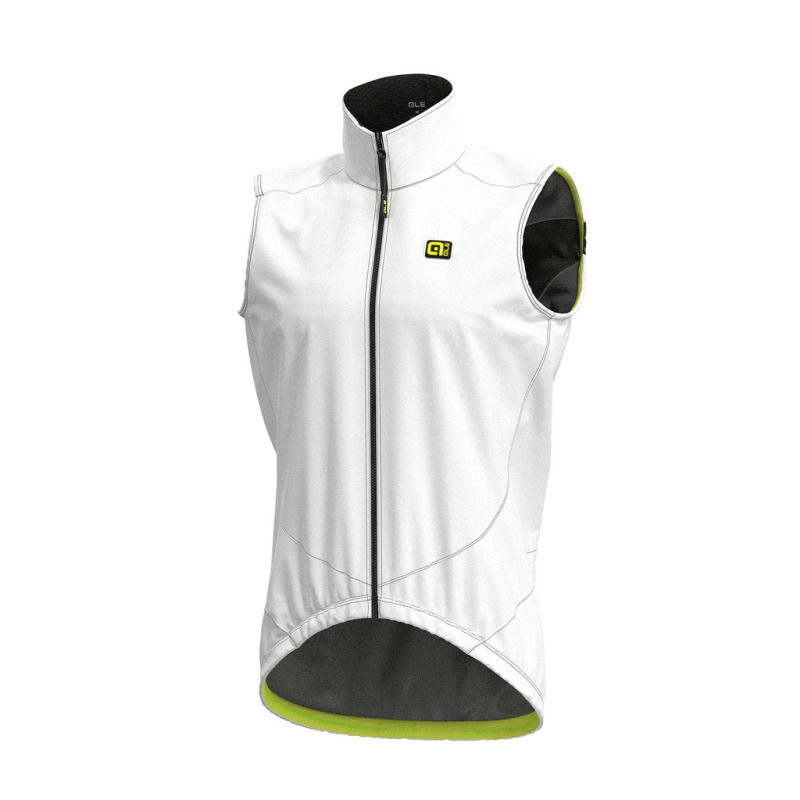 Letní cyklistická pánská vesta Alé Cycling Guscio Light Pack bílá